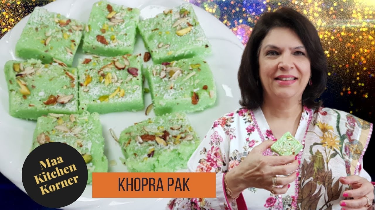 Khopra Pak Recipe | Coconut Barfi | Nariyal Paak | Homemade Mithai - Maa Kitchen Korner