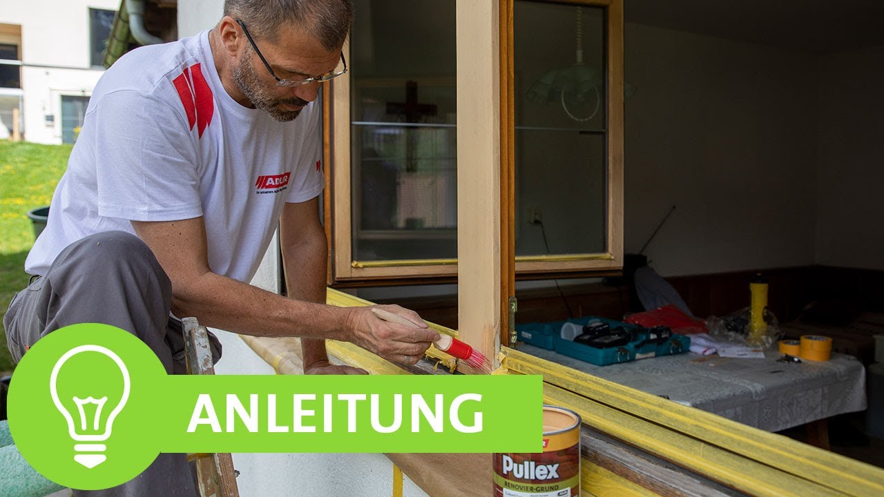 Holzfenster sanieren - So streicht man Holzfensterrahmen und alte Fenster richtig
