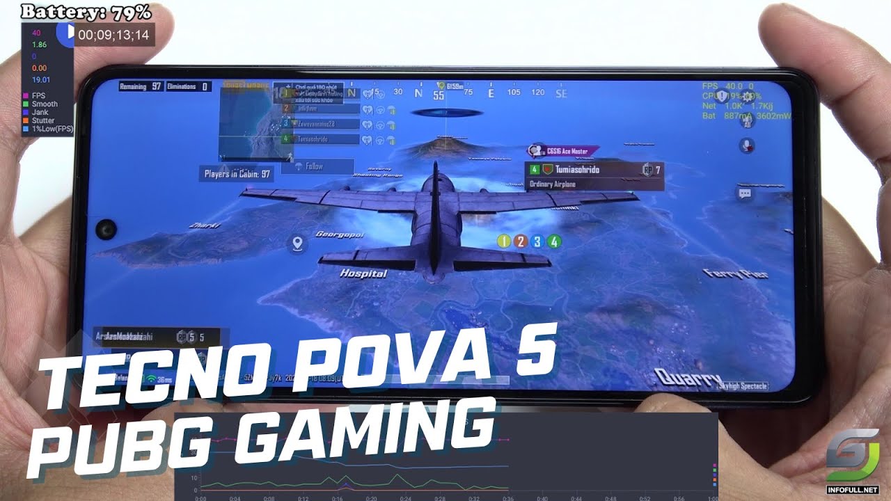 Tecno Pova 5 test game PUBG Mobile | Helio G99