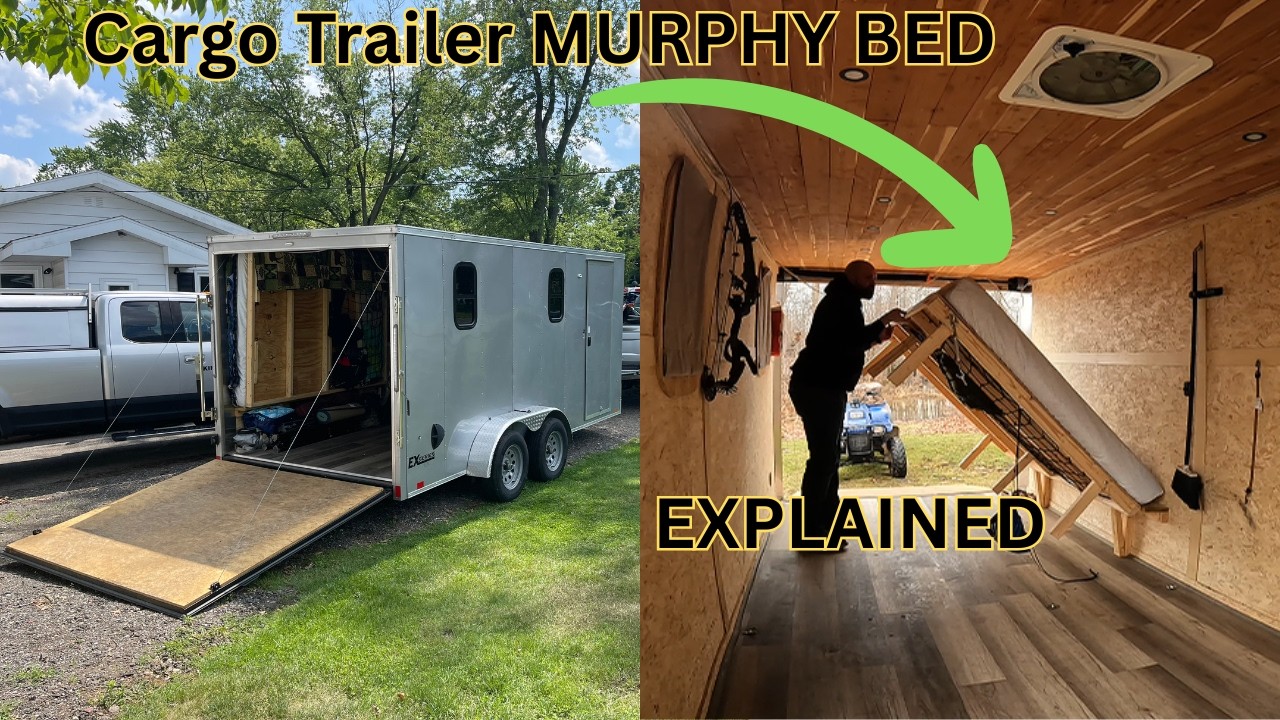 DIY || Cargo Trailer MURPHY BED Build Explained