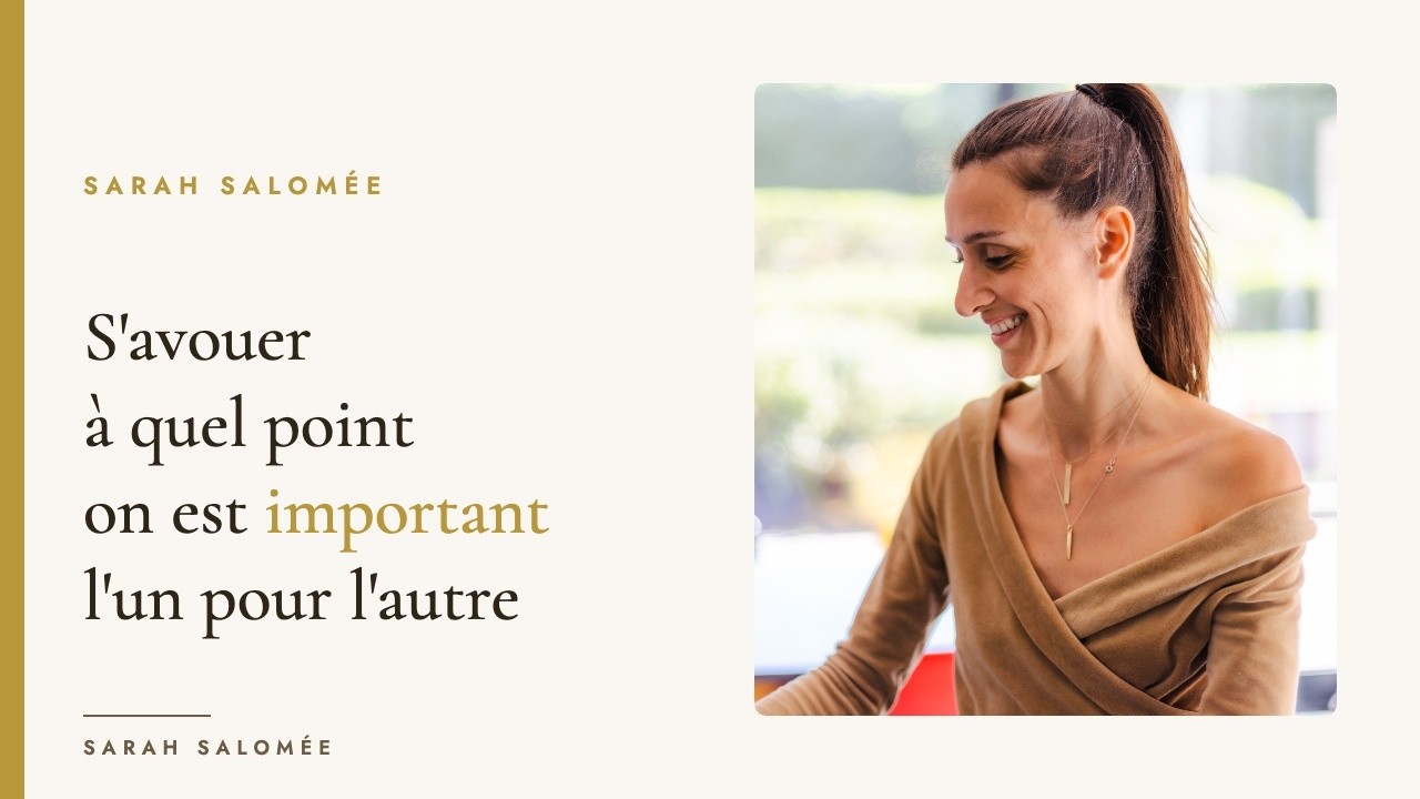 S'avouer à quel point on est important l'un pour l'autre ♥️