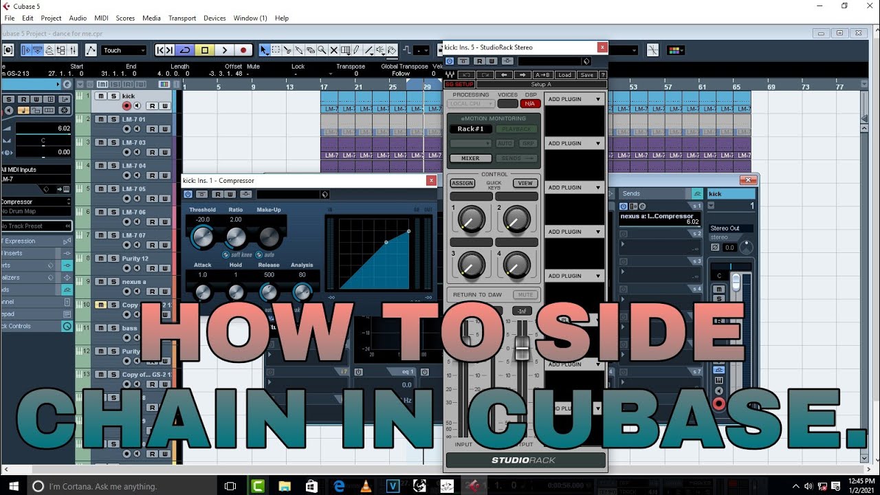 How To Side Chain In Cubase 5 and Stop instrument competition. 
