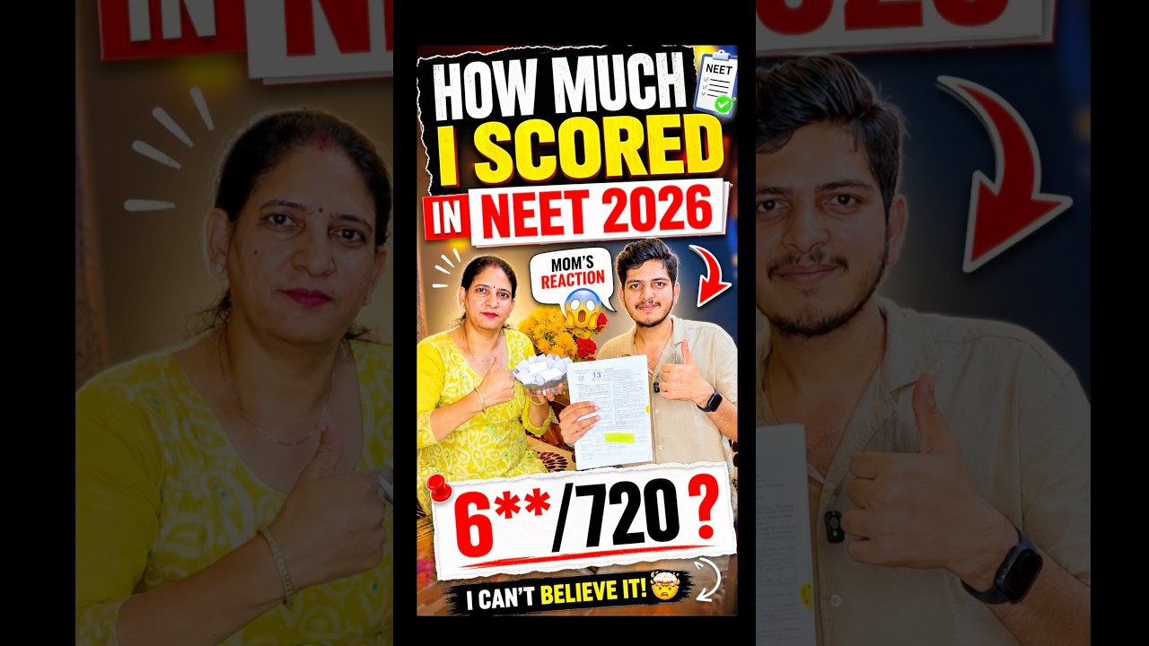 How Much I Scored in Neet 2026😱 | Mom&rsquo;s Reaction?? #neet2026 #neet #motivation #shorts #trending