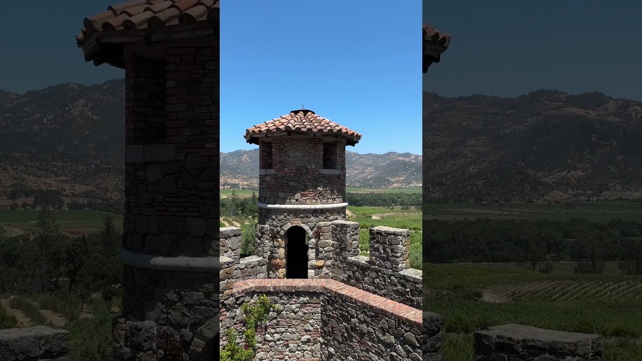 🏰 Walking through a real medieval-style castle… in Napa Valley! 