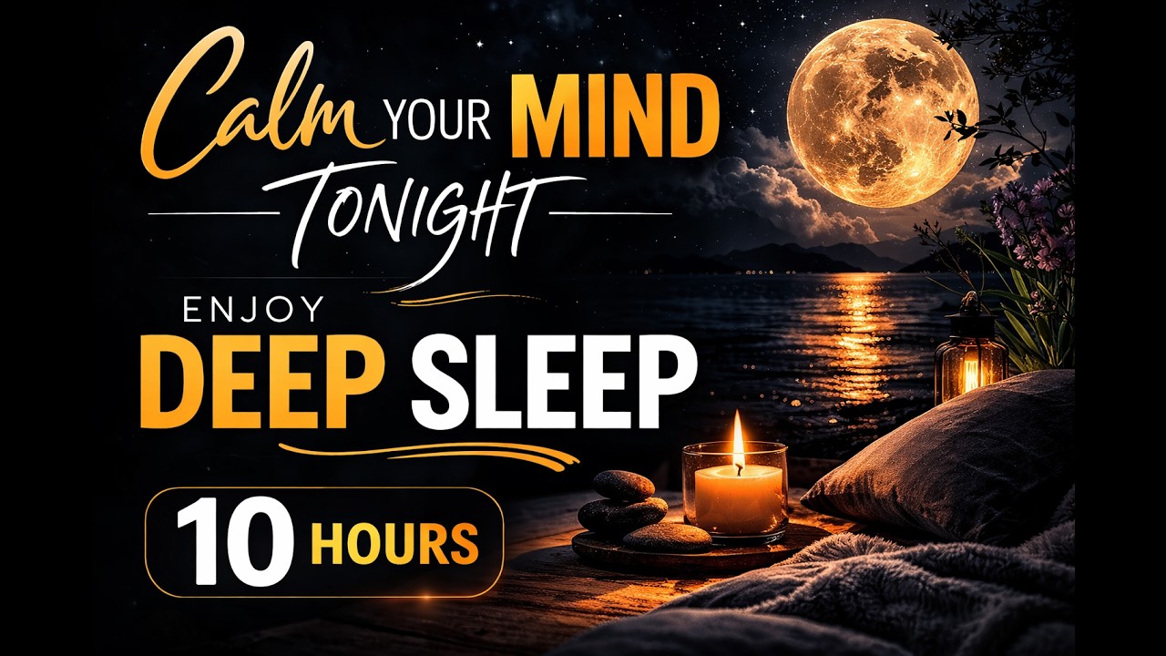 🔥 Calm Your Mind Tonight - Black Screen Enjoy Deep Slee | 10 Hours