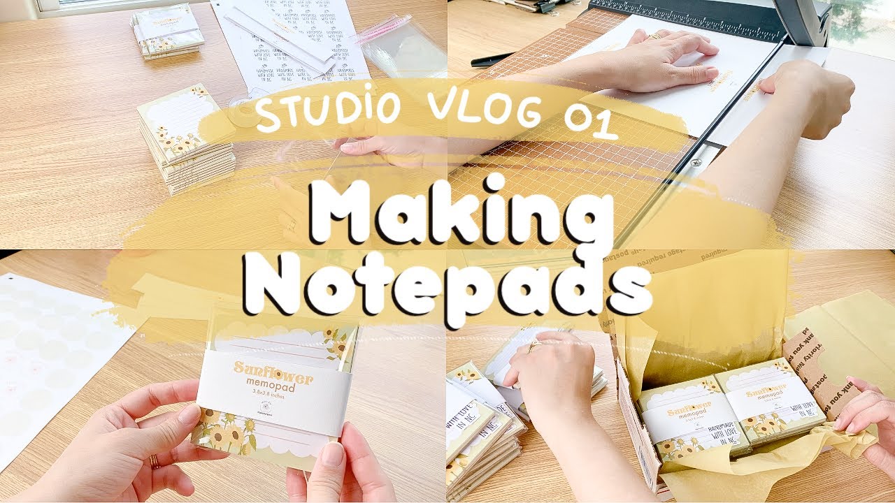 STUDIO VLOG 01: Making Notepads and Packing Orders