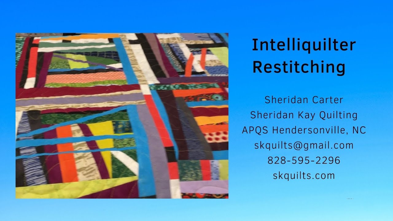 Restitching with Intelliquilter