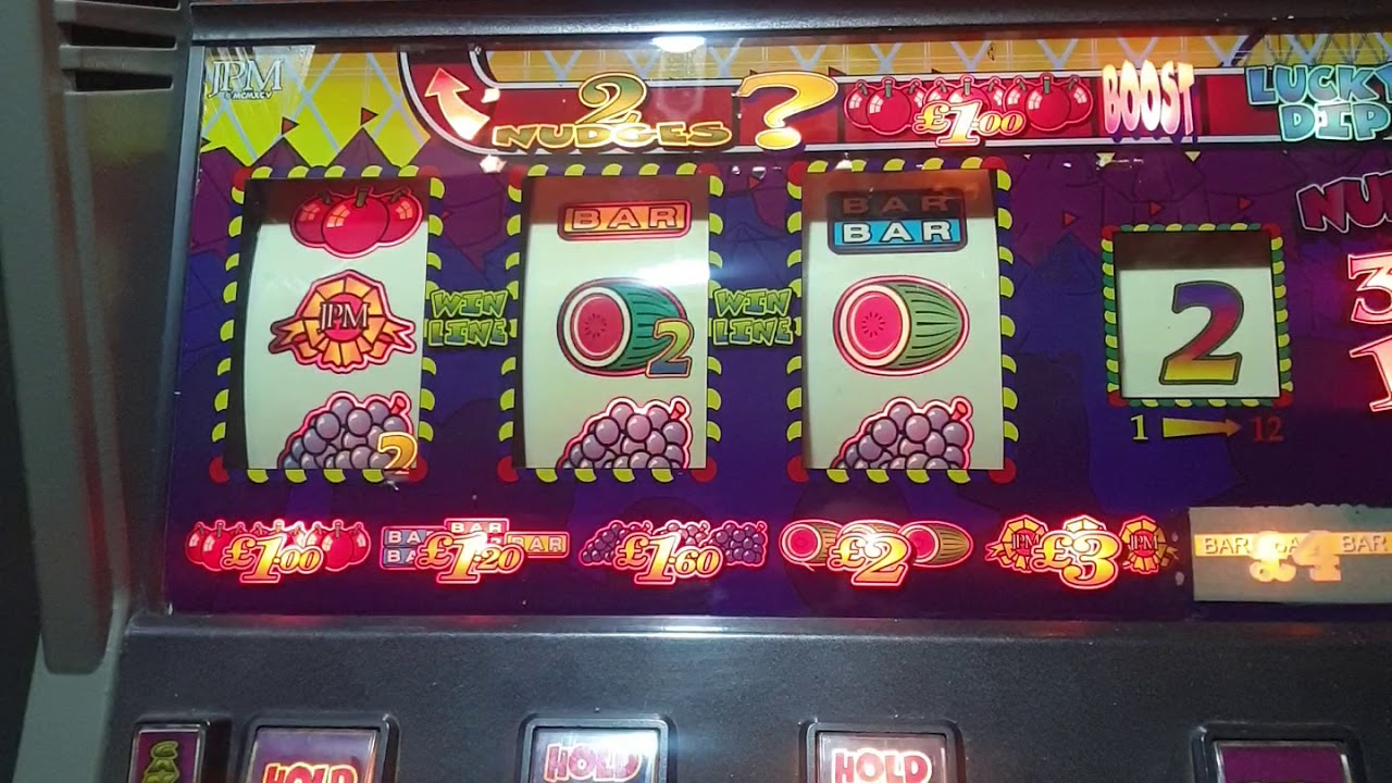 Rollercoaster fruit machine with rollercoaster features.