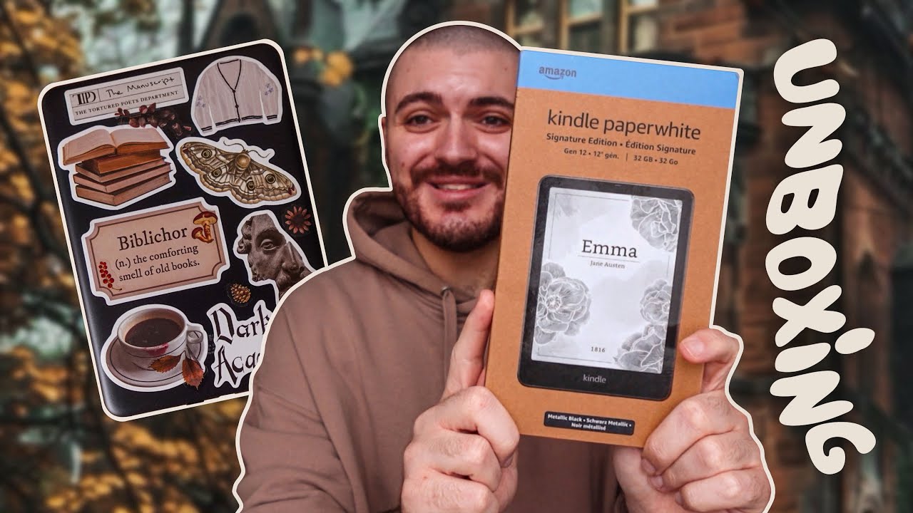 unboxing and decorating my new kindle paperwhite 12th gen signature edition 🎄 | cozy reading vlog