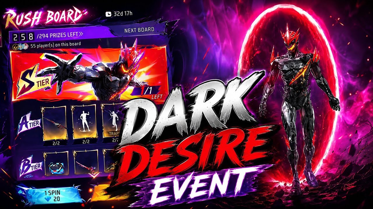 DARK DESIRE EVENT EXPLAINED | TRICK TO GET THE BUNDLE OR ANY ITEM FREE | FREE BUNDLE FREEFIRE 
