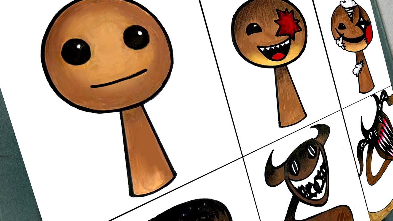 Drawing Incredibox Sprunki OC : Buddy (From Kick the Buddy) Phase 1 to Phase 12 My New Updated Phase