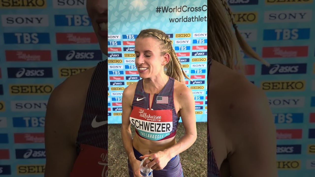 Karissa Schweizer after her 17th place finish at the World Cross Country Championships