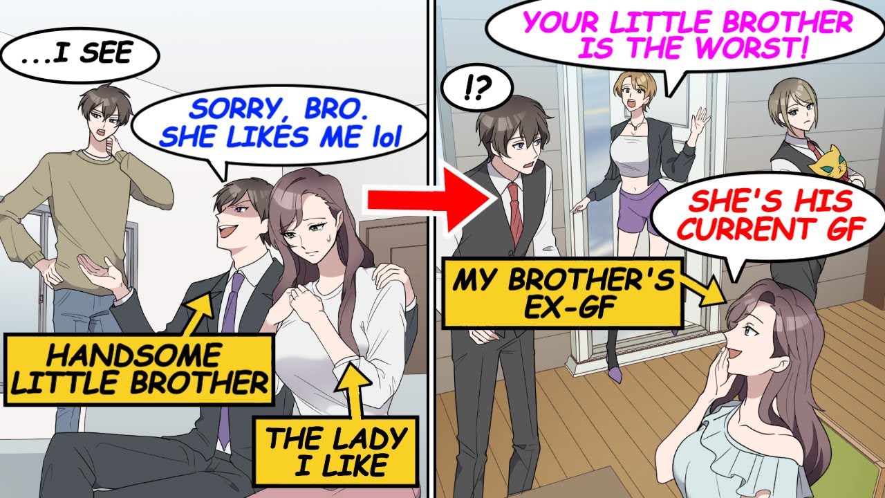 The lady I like always becomes my brother's gf. One day, my brother's ex-gf came to me... [Manga]