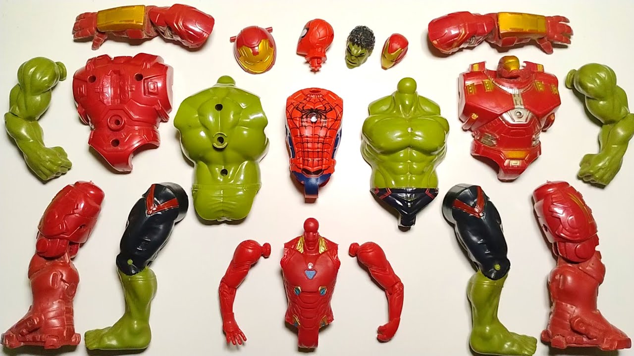 Merakit Mainan Spiderman, Hulk smash, Ironman Dan Ironbuster ~ Mainan Superhero 