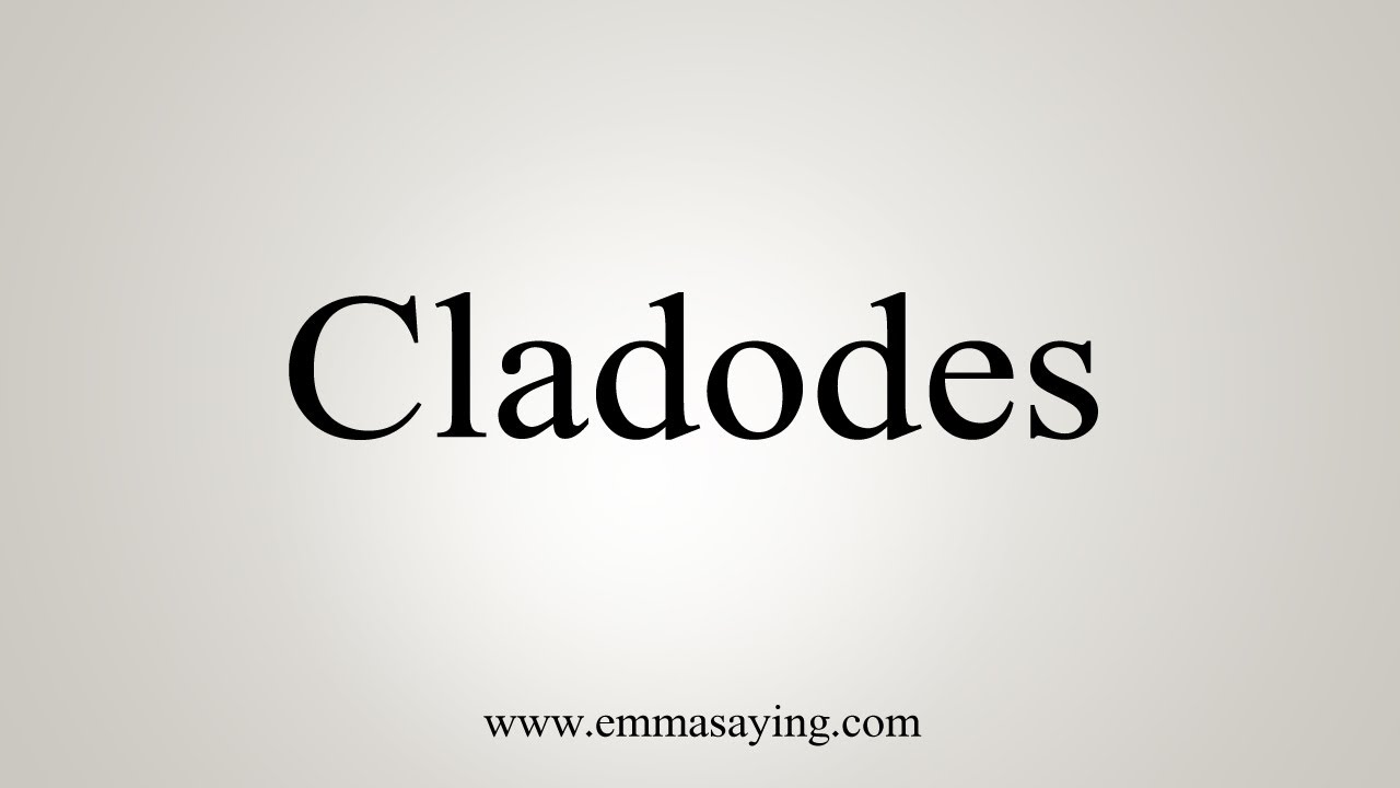 How To Say Cladodes