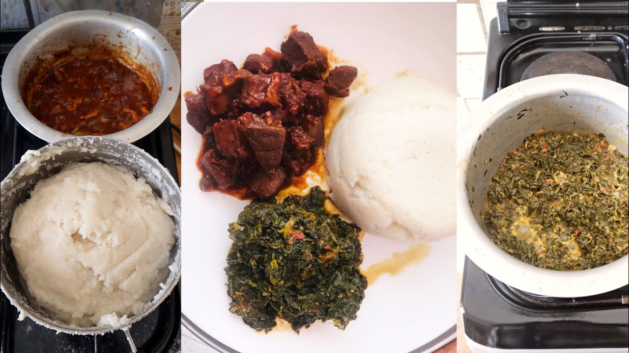 MLO KAMILI🥗UGALI,MAINI na MAJANI YA KUNDE/ Mapishi rahisi @ikamalle