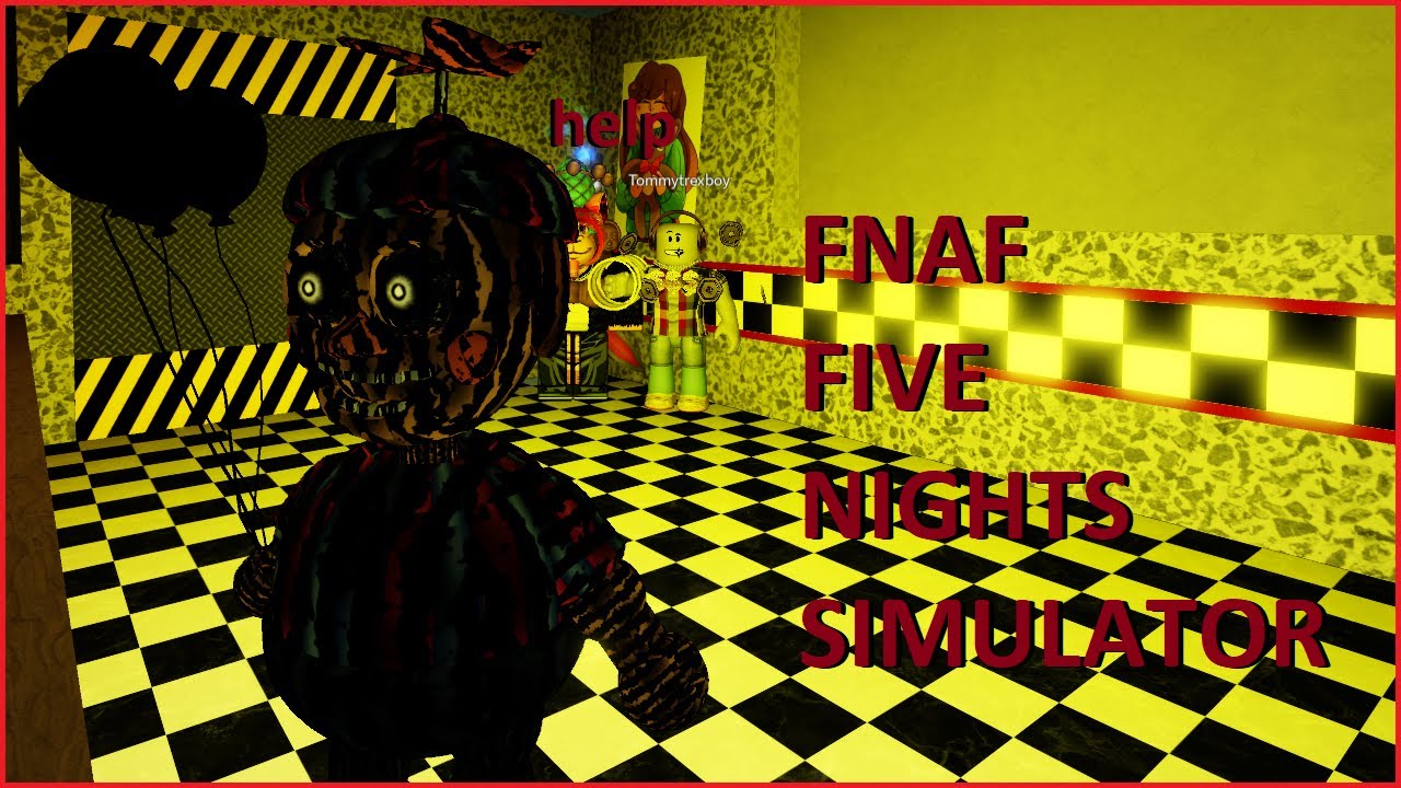 playing FNAF Five Nights Simulator, roblox