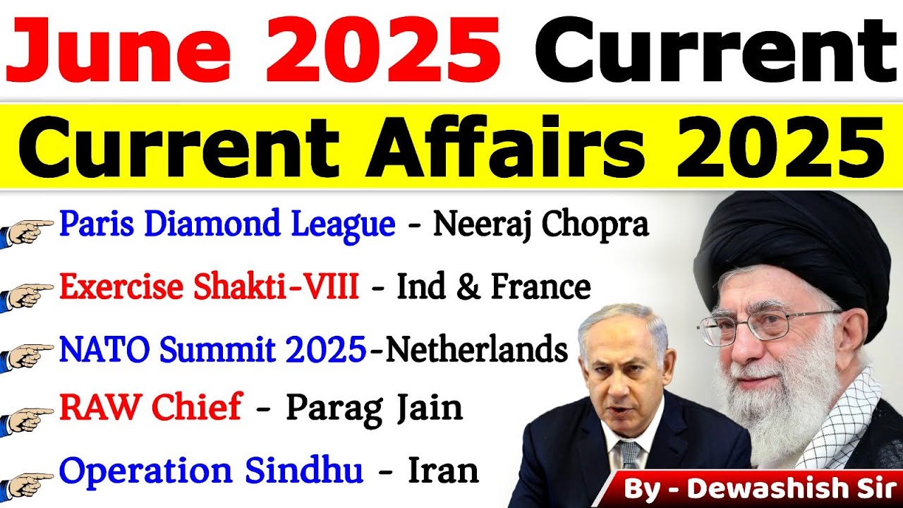 June 2025 Monthly Current Affairs | Current Affairs 2025 | Monthly Current Affair 2025 #current