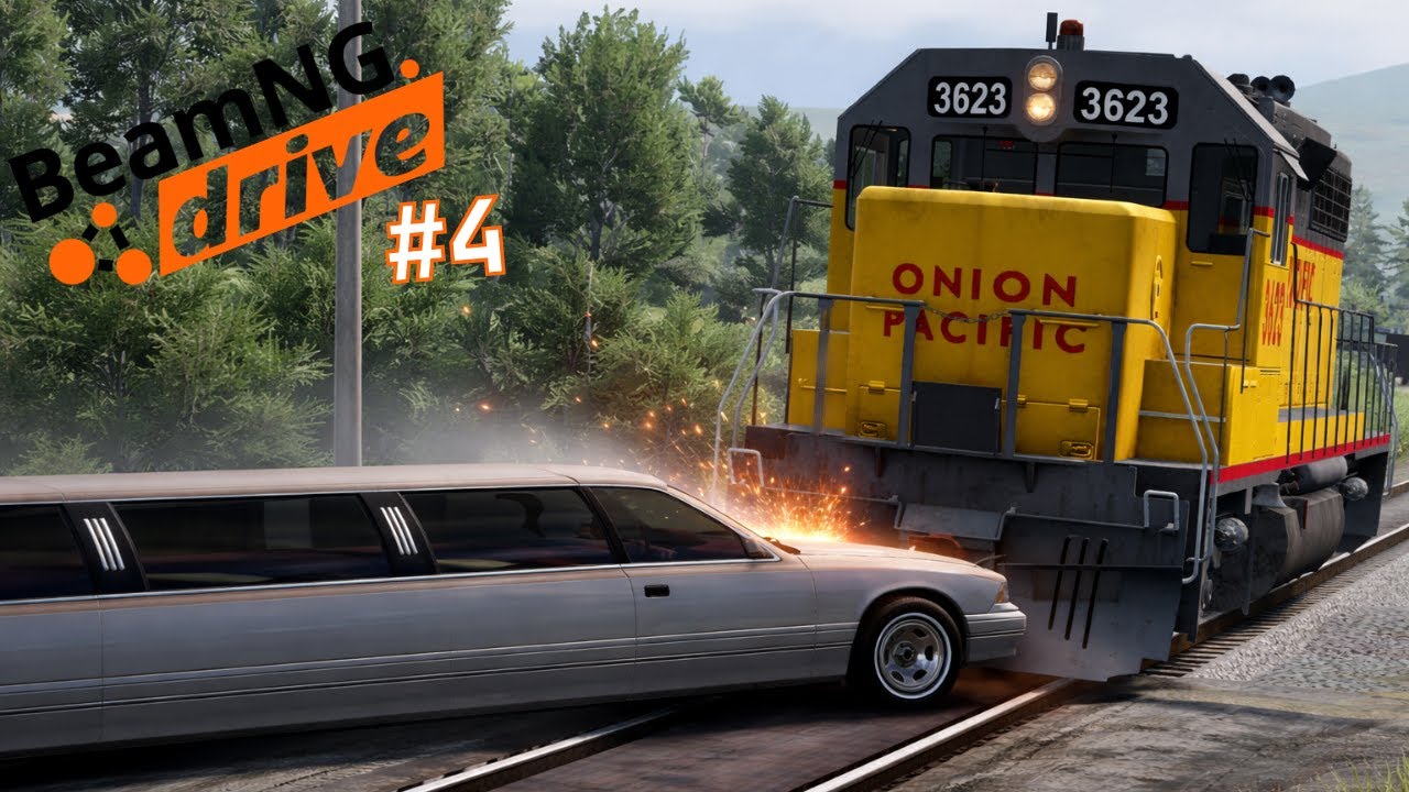 KOLIZJE NA PRZEJEŹDZIE KOLEJOWYM | BeamNG.drive (#4)