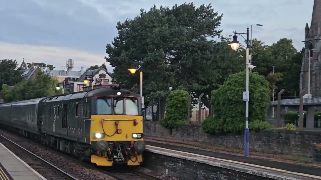 Class 73 with Caledonian Sleeper Broughty Ferry 26 August 2024