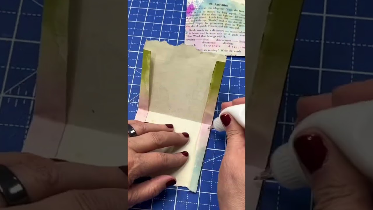 Easy Vintage page to Small Bag for Junk Journals #shorts #junkjournals #vintage #vintagebooks
