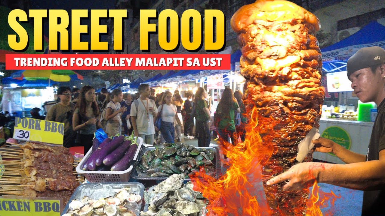 [4K] TRENDING STREET FOOD SPOT MALAPIT SA UST - SAMPALOC FUSION ALLEY SA MAY P. NOVAL (NEW UGBO?)