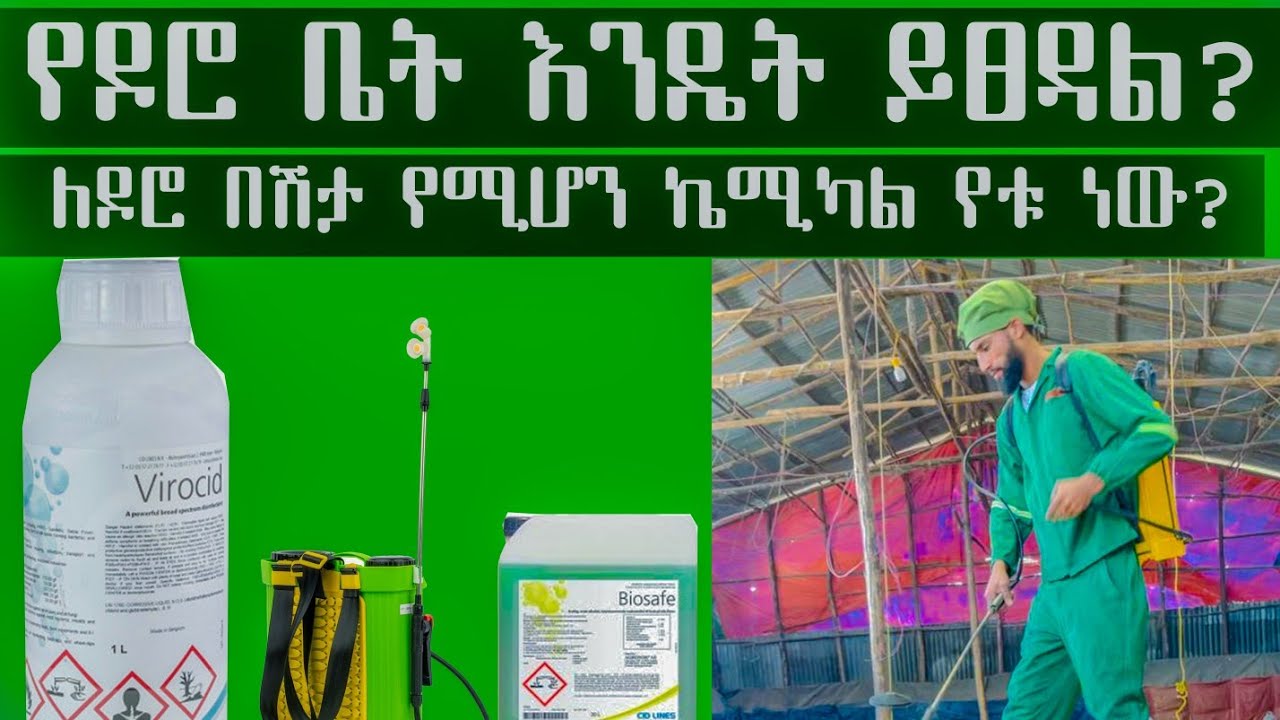 ለዶሮ ቤት ጥሩ ኬሚካል የቱ ነው ? የዶሮ ቤት አፀዳድ መስፈርቶች ለአዳዲስ እና ለነባር ዶሮ ቤቶች የአፀዳድ ኬሚካል ርጭት ሙሉ ሂደቶች መረጃ