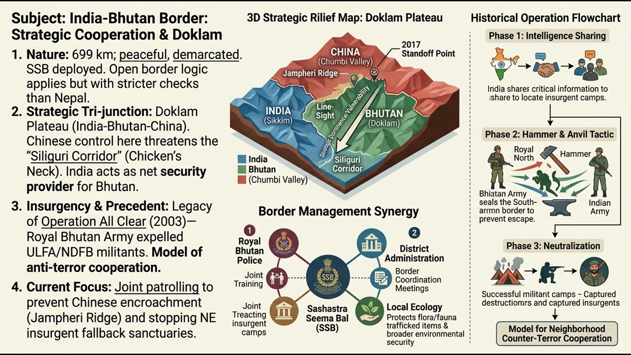 Border Management Eastern & Open Borders | India Internal Security