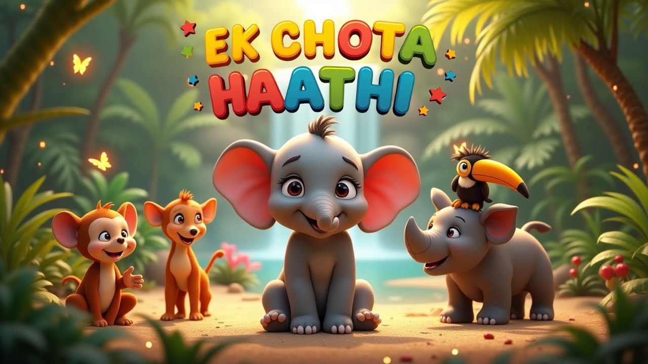 🐘Ek Chota Haathi | एक छोटा हाथी | Hindi Rhyme for Kids | Ek Chota Mota Hathi | Elephant Dance Song