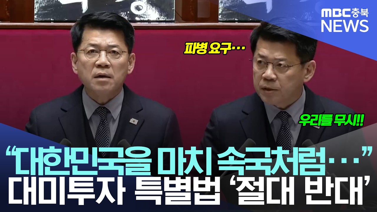 김준형 의원, 대미투자 특별법 반대 