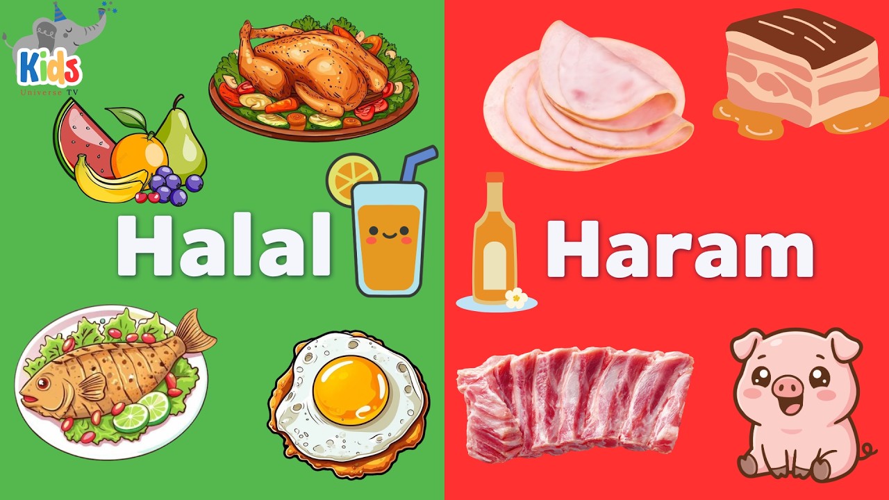 Halal And Haram Food Quiz | Good and bad Food | Healthy and Unhealthy Food  / Kids Universe TV