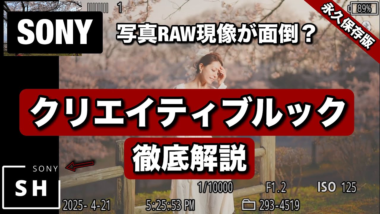SONY クリエイティブルック！永久保存版！ポートレート撮影でのすべてのクリエイティブルックを徹底的に解説します！