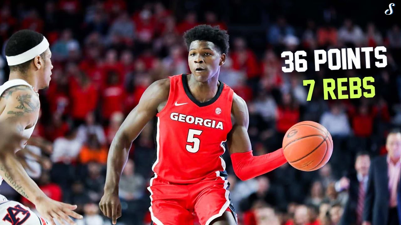 Anthony Edwards Full Highlights 2.26.20 UGA vs South Carolina - 36 Pts, 7 Rebs, #1 Pick?