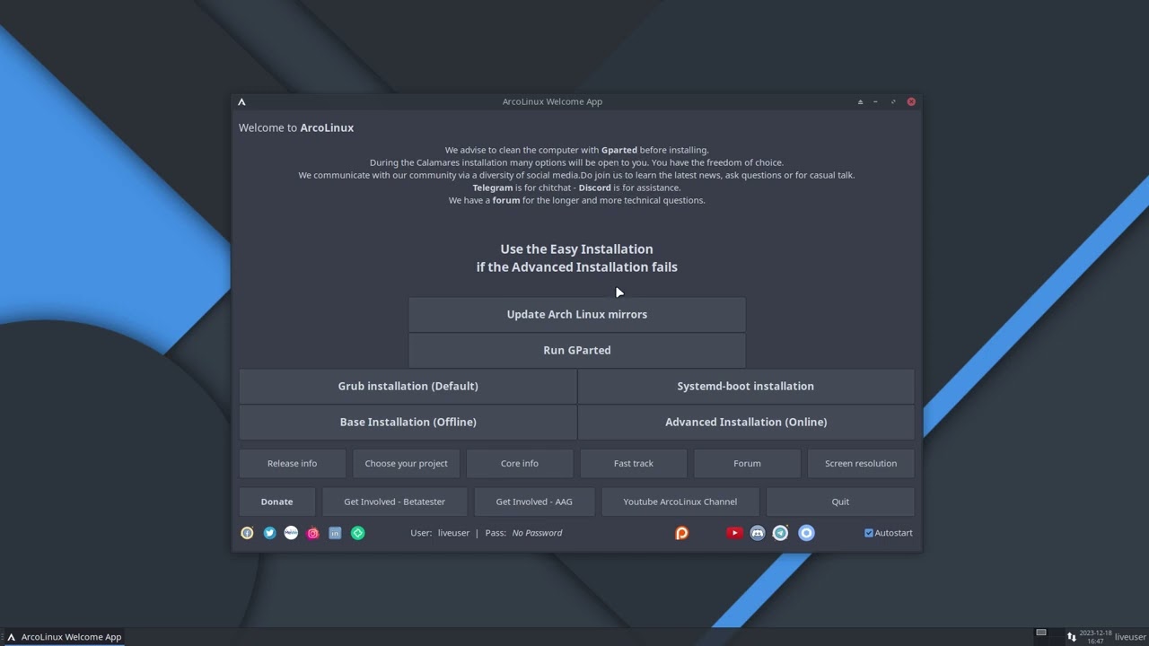 ArcoLinux : 3727 How to install ArcoLinuxD - advanced installation