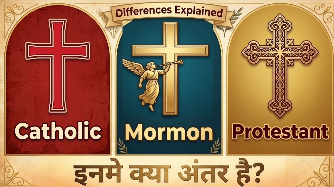 What is Difference Between Catholic  Protestants And Mormon | Sects in Christianity 
