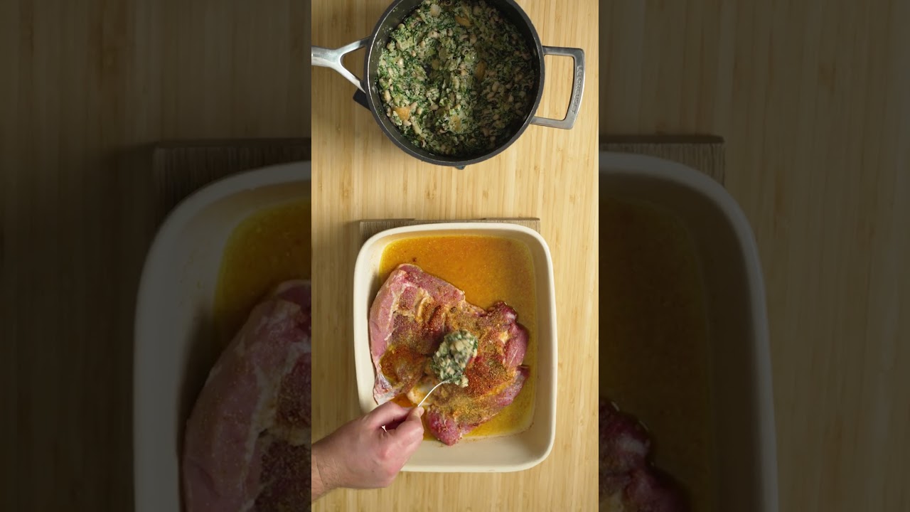 Receita - Perna de Borrego com migas de broa