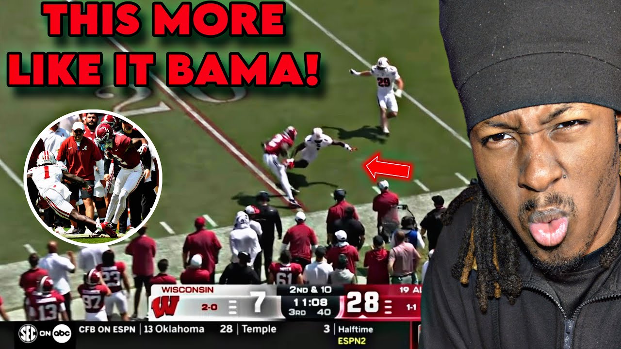 TY SIMPSON LOOKS ELITE! Alabama vs Wisconsin Highlights | Week 3 REACTION 