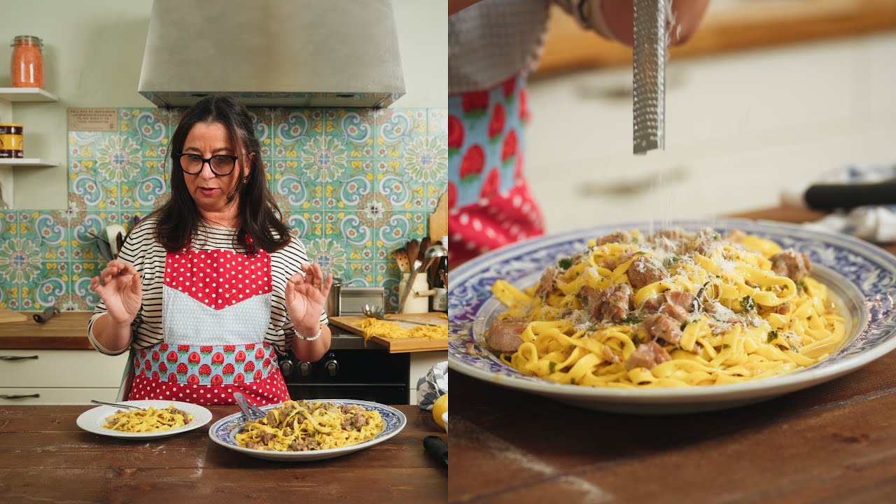 Ossobuco alla Milanese – Kalvlägg med Gremolata, med saffran tagliatelle