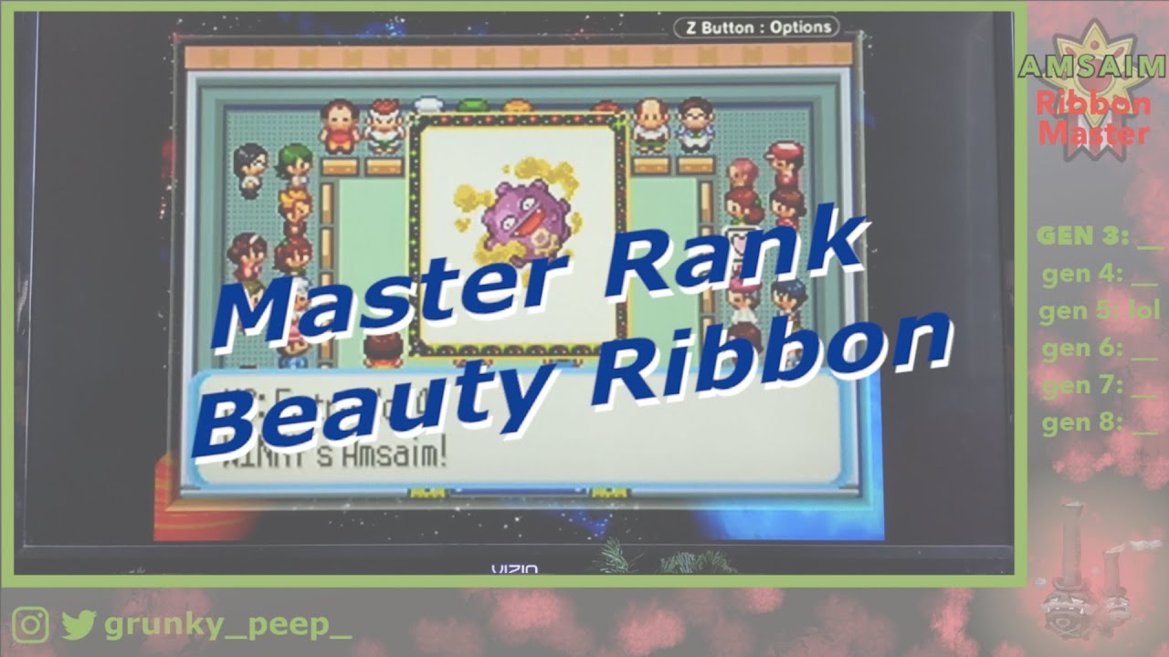 Amsaim Beauty Master Rank Ribbon || pokemon Ribbon Master