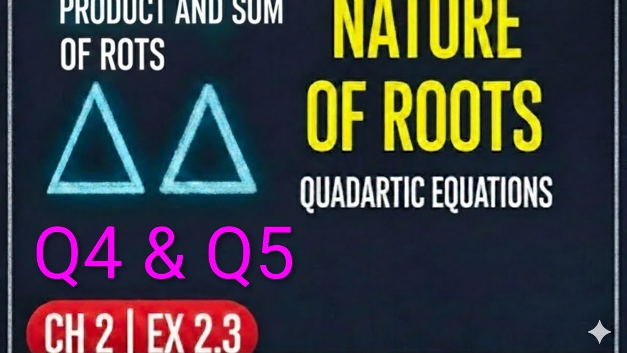 Lec# 47.Class 10th Mathematics  Ex#2.3(Q4&Q5)