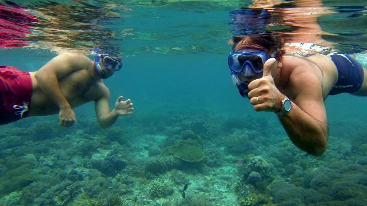 A Rare Snorkeling Experience in This Spectacular Pink Beach
