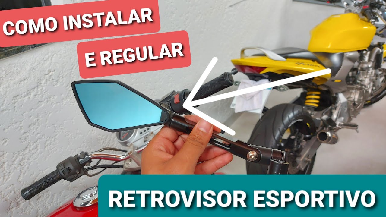 Instalação e regulagem retrovisor esportivo ( estilo rizoma tomok )