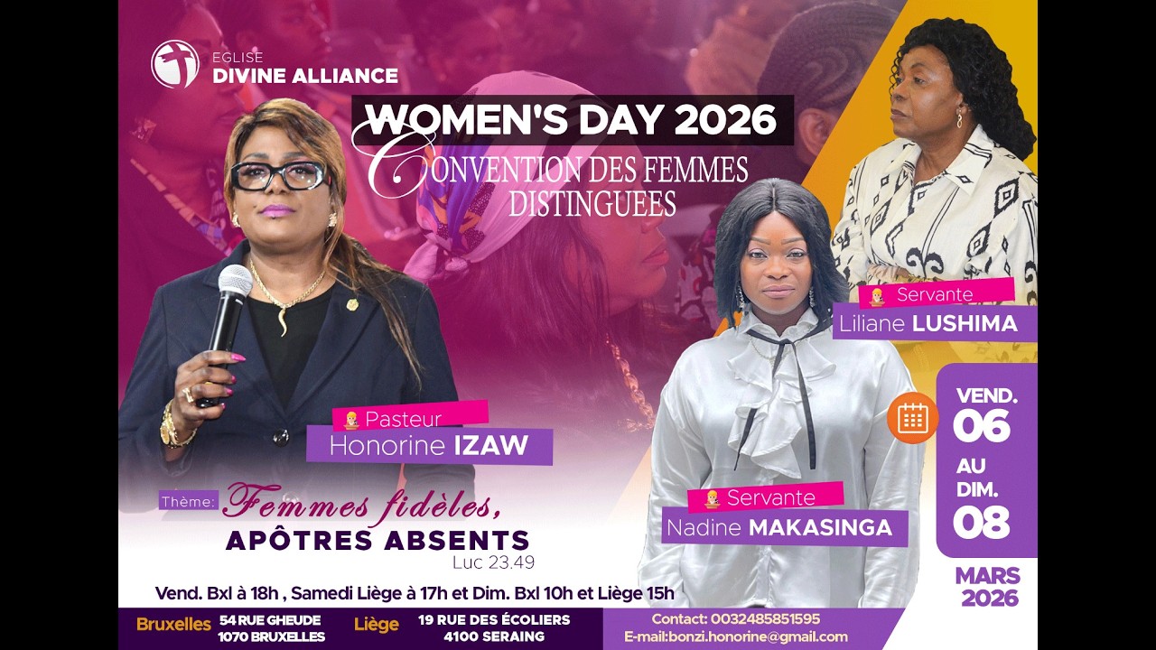 2EME CULTE DOMINICAL DU 08 MARS 2026//CONVENTION DES FEMMES DISTINGUÉES