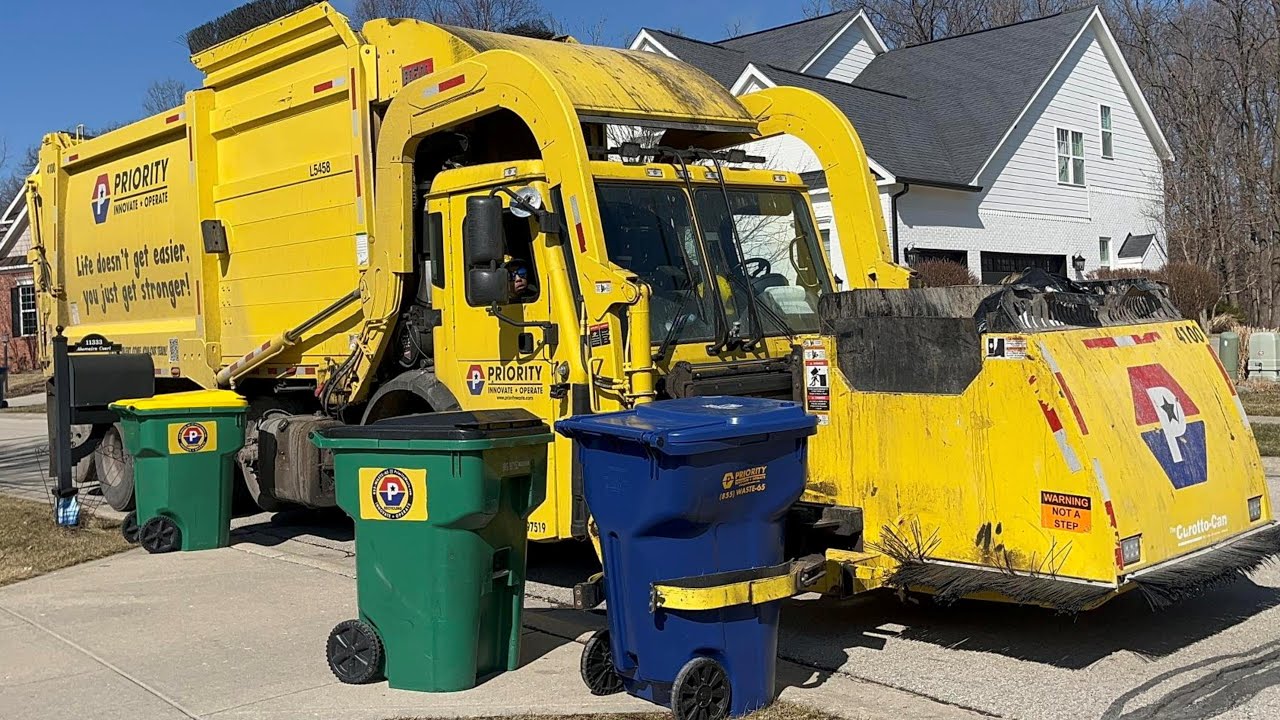 NEW Priority Waste Heil Curotto Can Garbage Truck in Action!