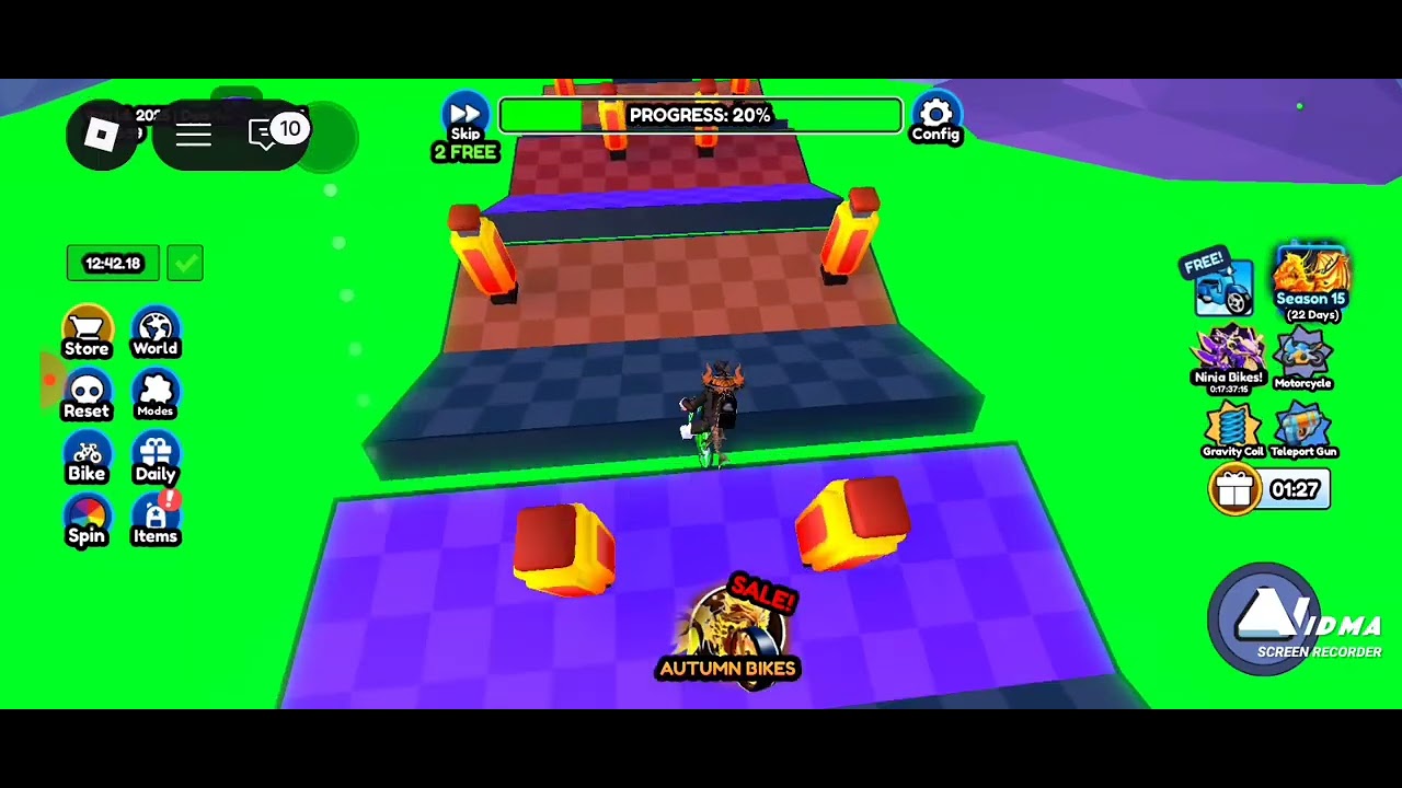 Finalmente voltei pro obby mas você andar de bicicleta 