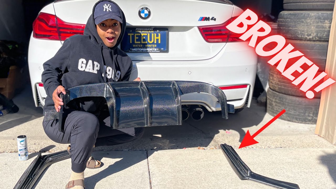 FINALLY INSTALLED MY CARBON REAR DIFFUSER FROM CHINA!!!!