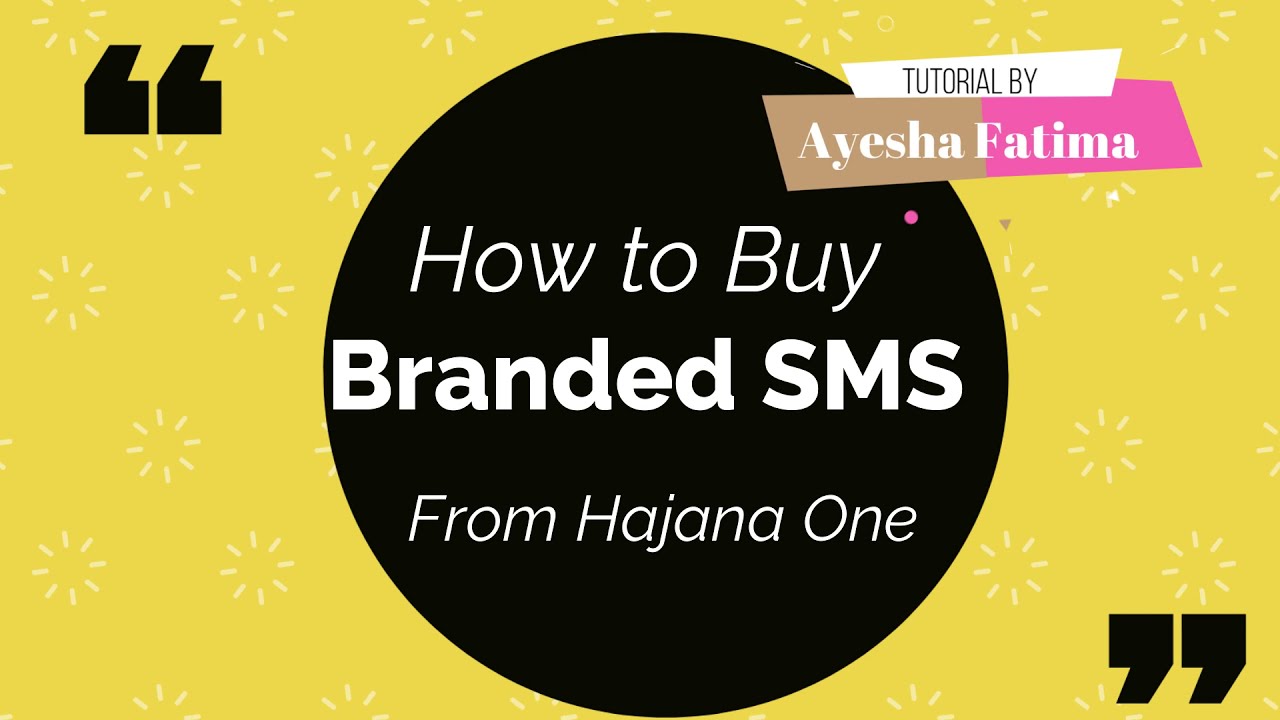 How to Buy Branded SMS from Pakistan