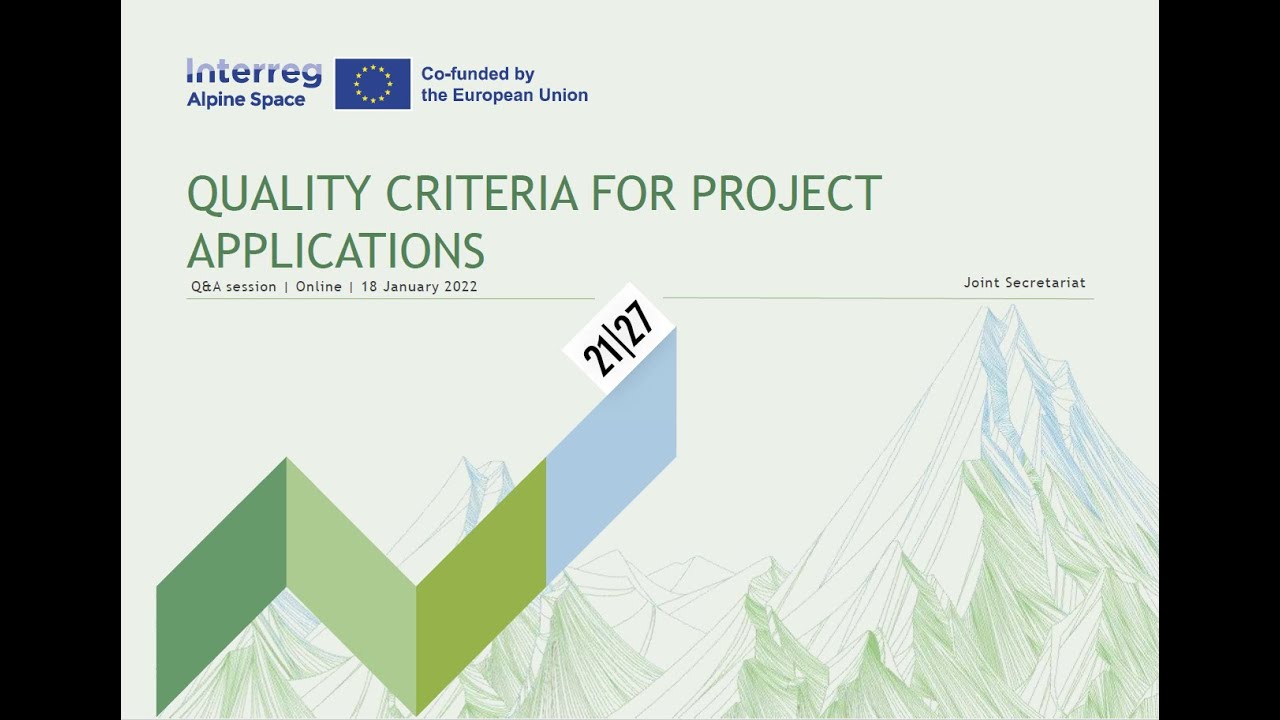 Q&A session - Quality criteria for a good application
