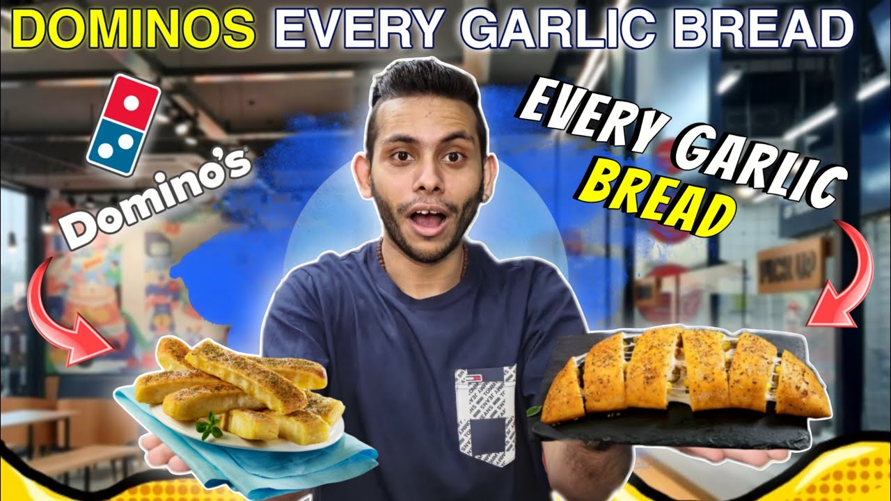 Every Dominos Garlic Bread Taste Test | NomBom | Dominos India | Food Challenge