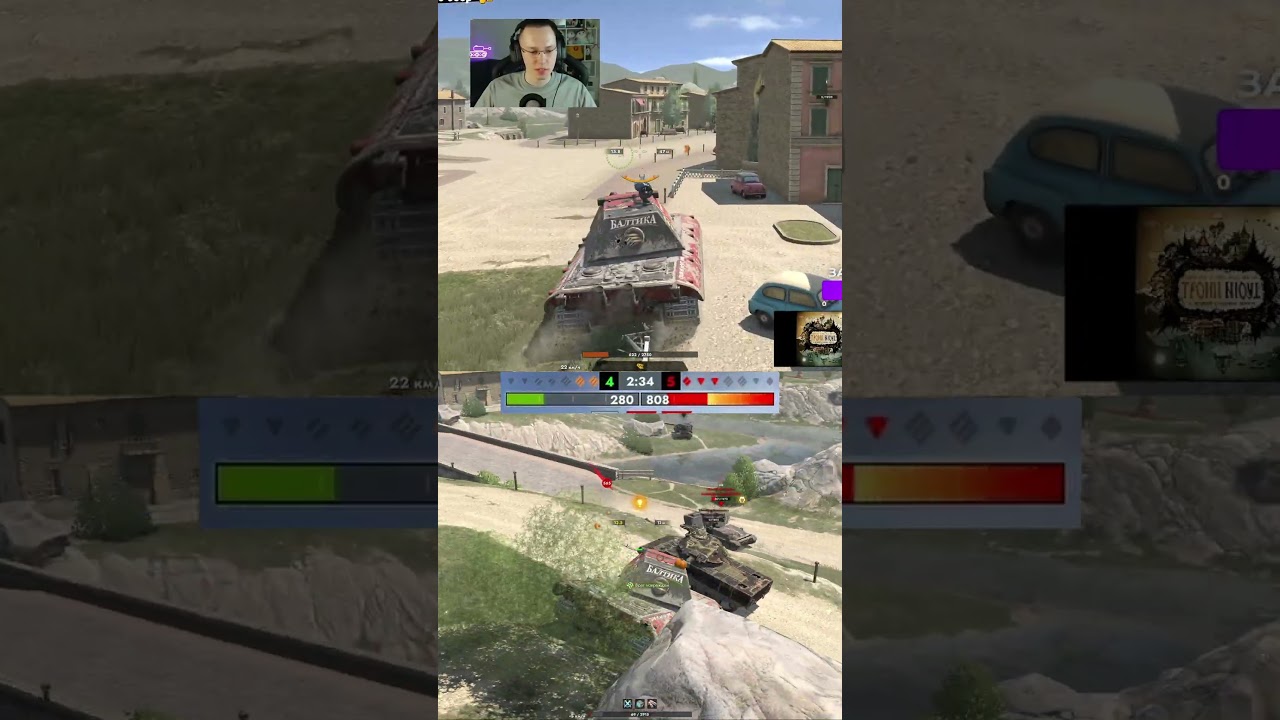 Неравная битва 2 E-100 остались против 7 Tanks Blitz
